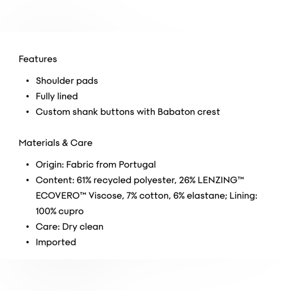 Aritzia Babaton Elysian Blazer size M - Picture 4 of 5